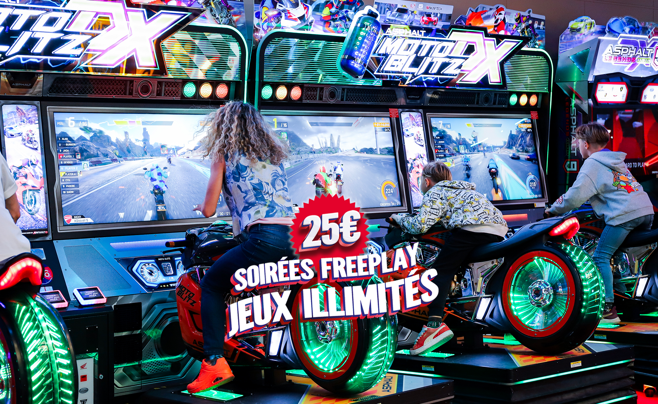activités en famille, jeux d'arcade, VR, bowling, lasergame, jeux illimités pour 25euros