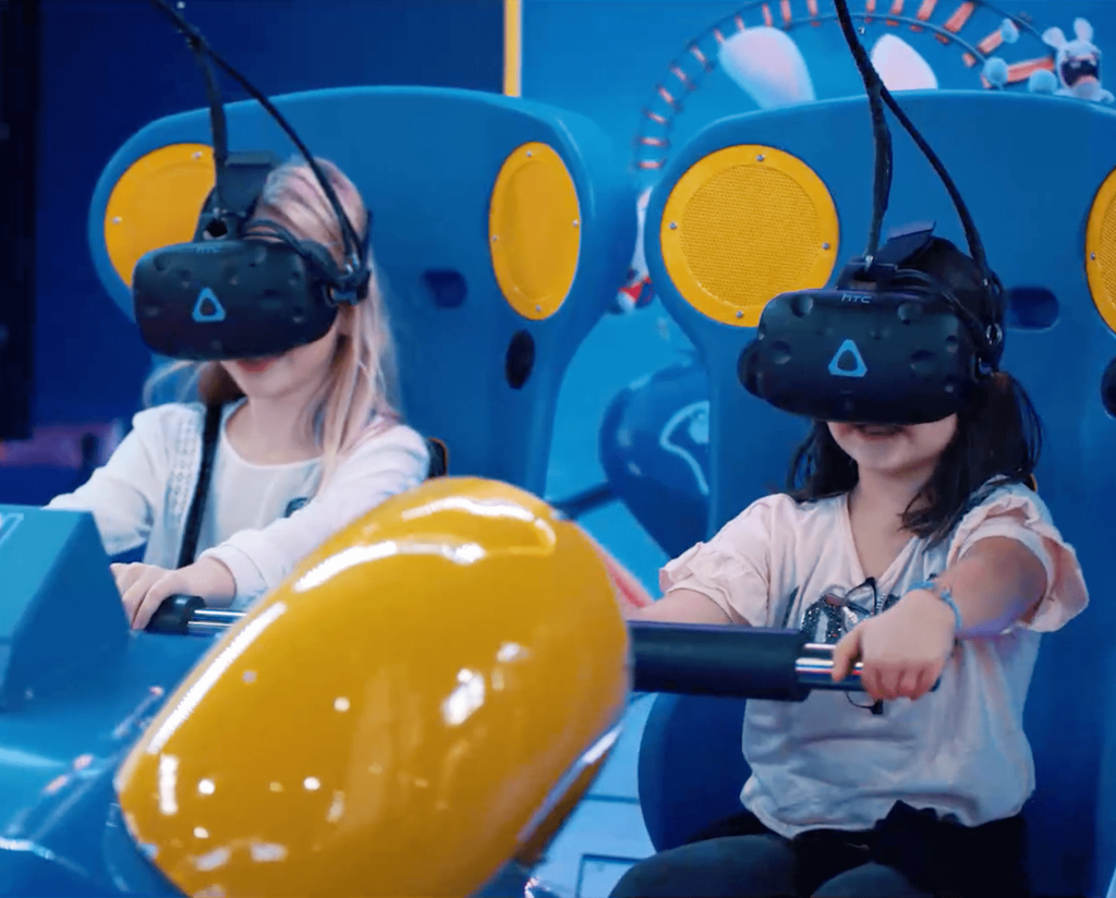 Réalité virtuelle pour enfant - Lapin crétin - Casque VR - Sega